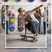 Tło fotograficzne „Ściana Deskorolek Street Art” | 3923